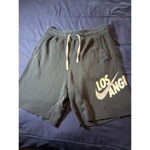 Nike Mens NSW Alumni Fleece Shorts City Los Angeles Drawstring CQ7220 Black M